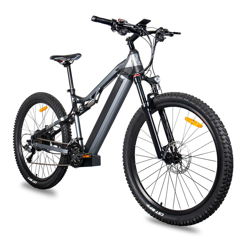 Sivrock 500W Full-Suspension Electric Mountain Bike - Red