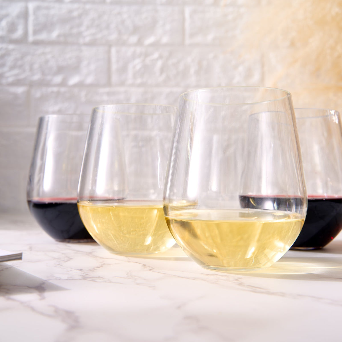 Barcelona Acrylic Stemless Wine Glassware, Set of 6 - Lavista Moderna