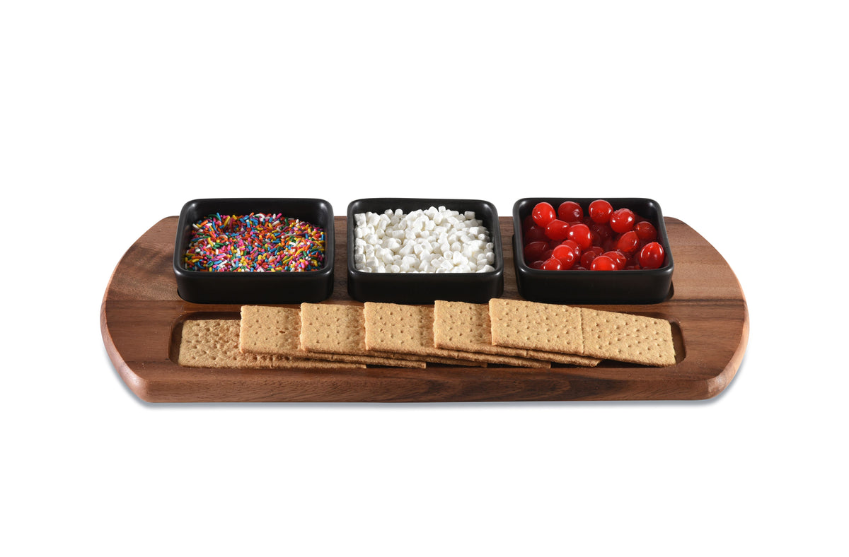 Kalmar Home Acacia Wood Charcuterie & Serving Tray