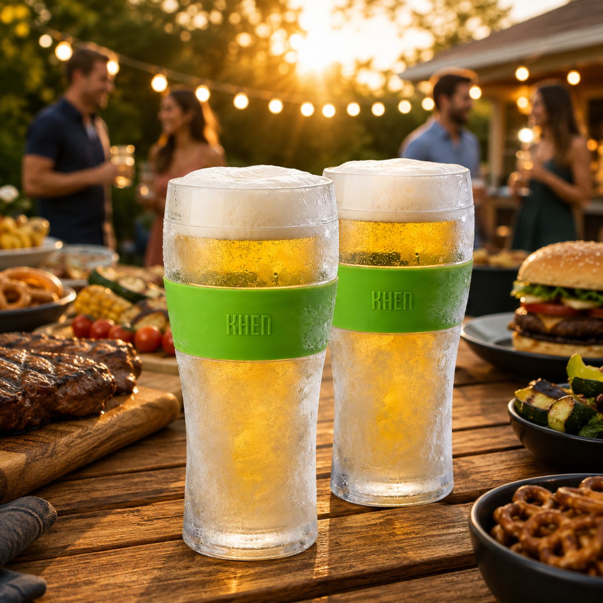 Barcelona Acrylic Cooling Beer Glassware – Set of 2