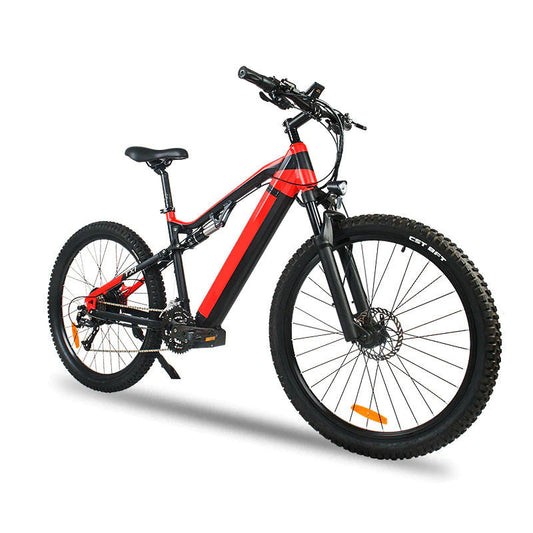Sivrock 500W Full-Suspension Electric Mountain Bike - Red