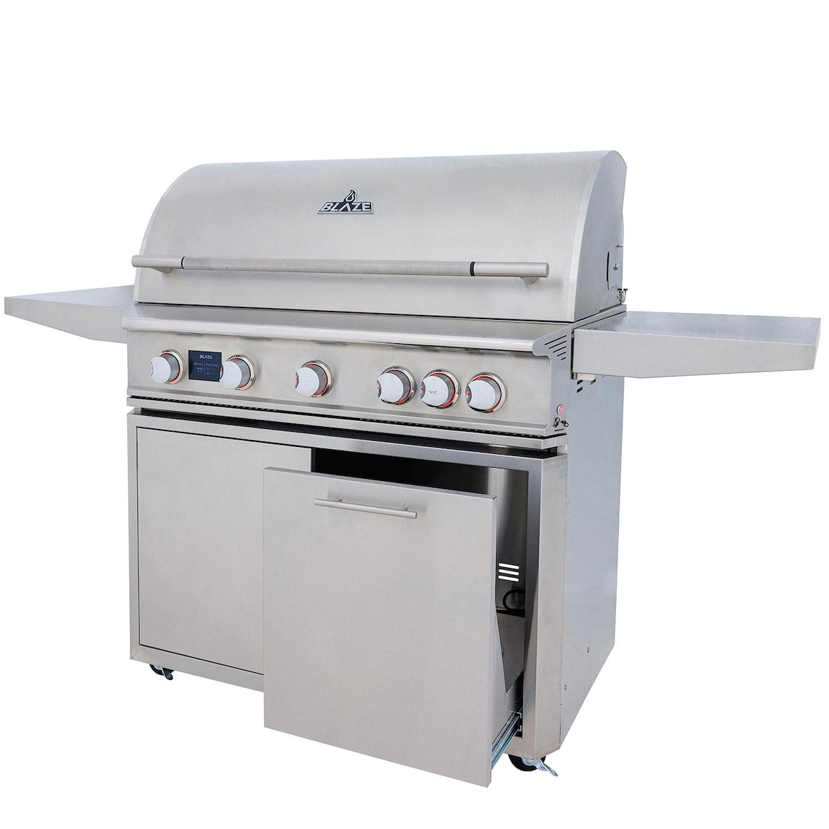 Blaze LTE PRO 40-Inch Freestanding Gas Grill with Stainless Steel Cart, Digital Temperature Screen & Rotisserie