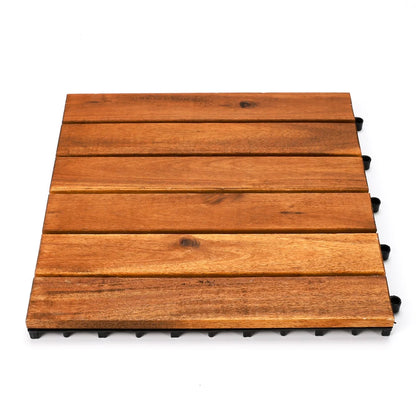 10' × 10' Interlocking Pine Sauna Flooring