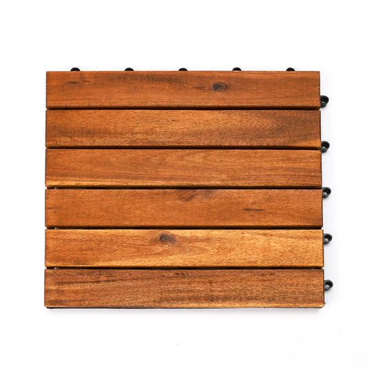 10' × 10' Interlocking Pine Sauna Flooring