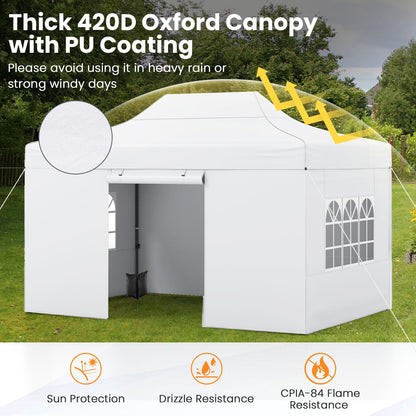 Pop-Up Canopy Tent with Removable Sidewalls – 10 X 14 FT