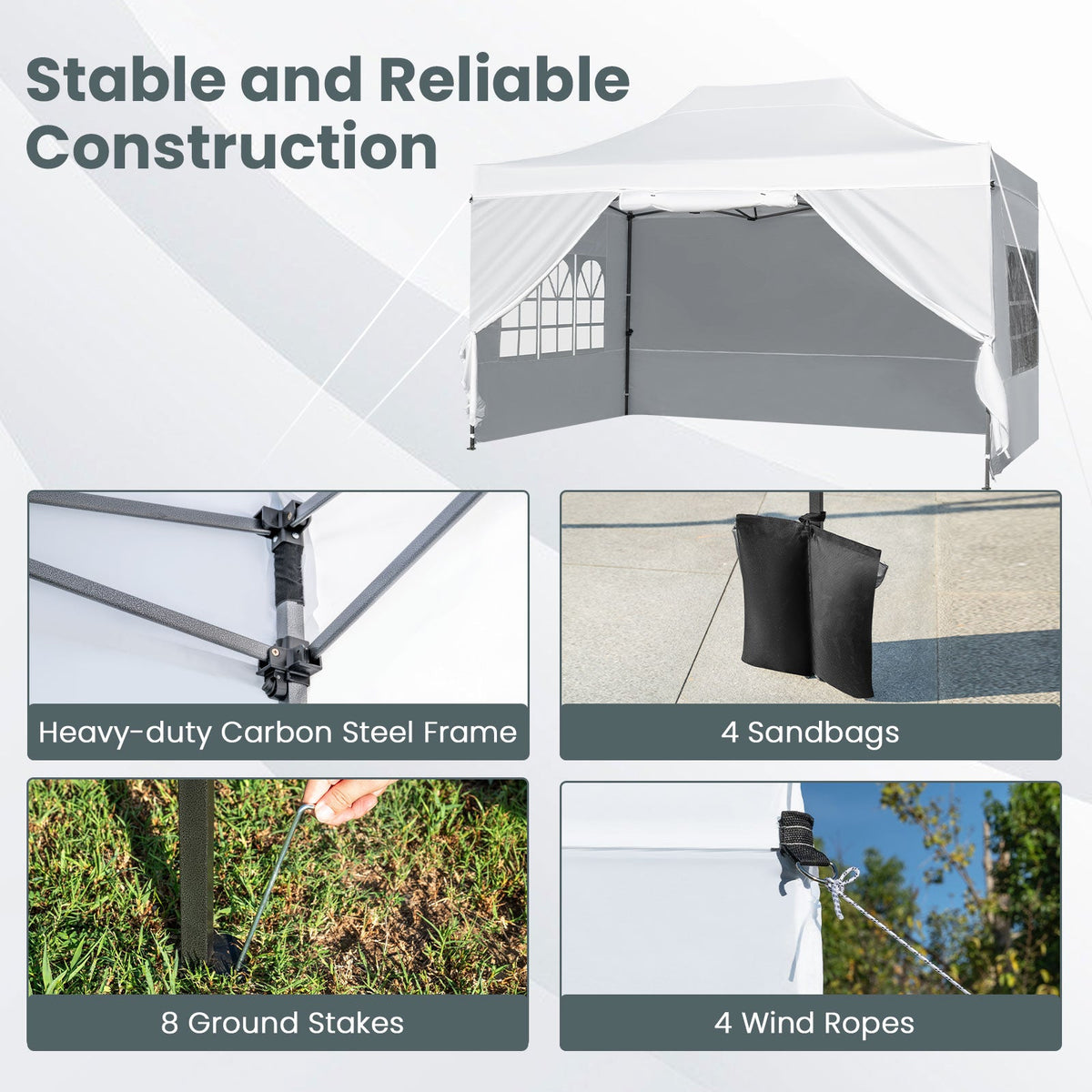 Pop-Up Canopy Tent with Removable Sidewalls – 10 X 14 FT