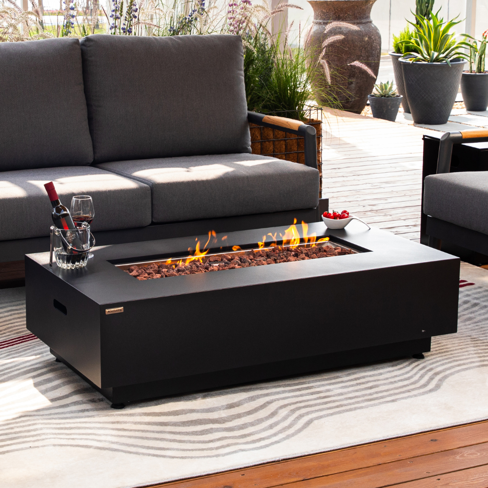 50,000 BTU Outdoor Propane Fit Pit Table with Natural Gas Conversion Kit included