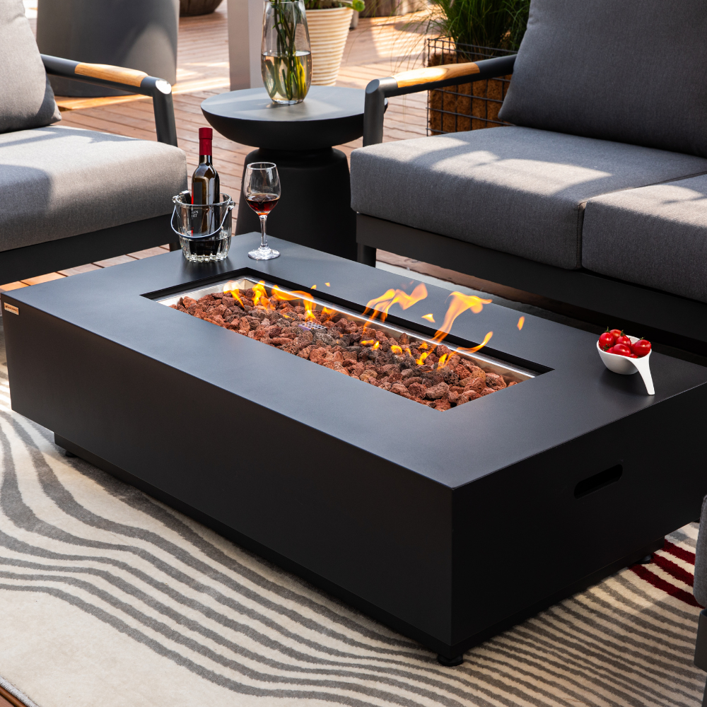 50,000 BTU Outdoor Propane Fit Pit Table with Natural Gas Conversion Kit included