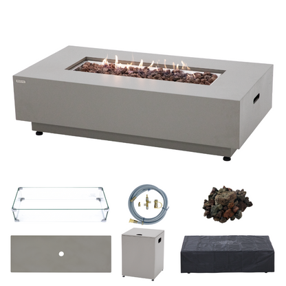 50,000 BTU Outdoor Propane Fit Pit Table with Natural Gas Conversion Kit included