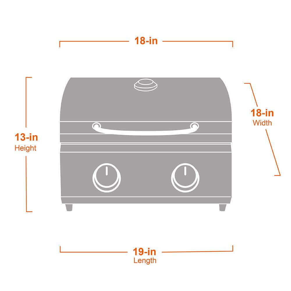 Monument Grills Portable Two-Burner Tabletop Gas Grill – 15,000 BTU