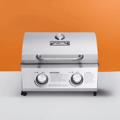 Monument Grills Portable Two-Burner Tabletop Gas Grill – 15,000 BTU
