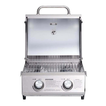 Monument Grills Portable Two-Burner Tabletop Gas Grill – 15,000 BTU