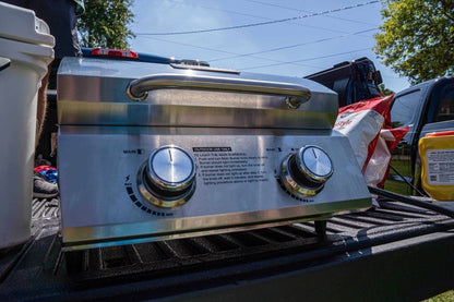 Monument Grills Portable Two-Burner Tabletop Gas Grill – 15,000 BTU