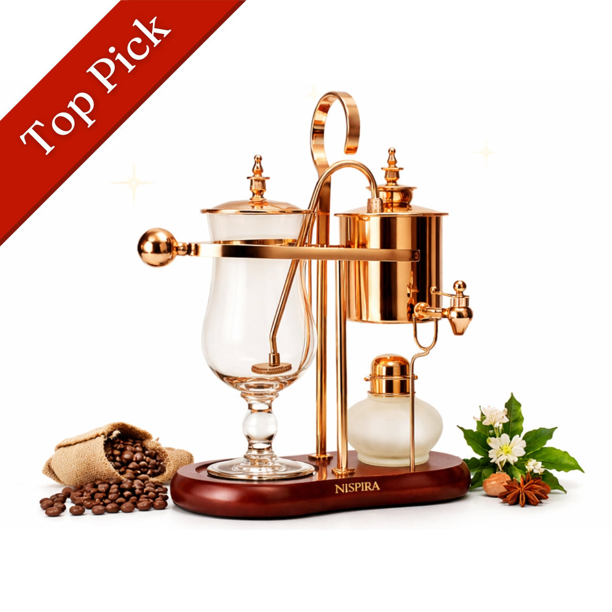 Nispira Vintage Belgian Syphon Coffee Maker – Copper