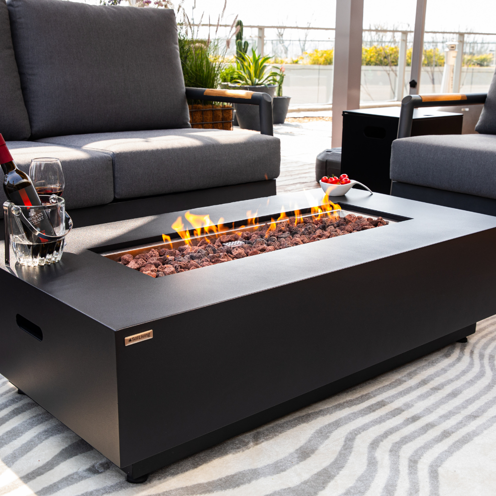 50,000 BTU Outdoor Propane Fit Pit Table with Natural Gas Conversion Kit included