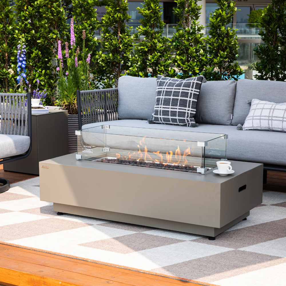 50,000 BTU Outdoor Propane Fit Pit Table with Natural Gas Conversion Kit included