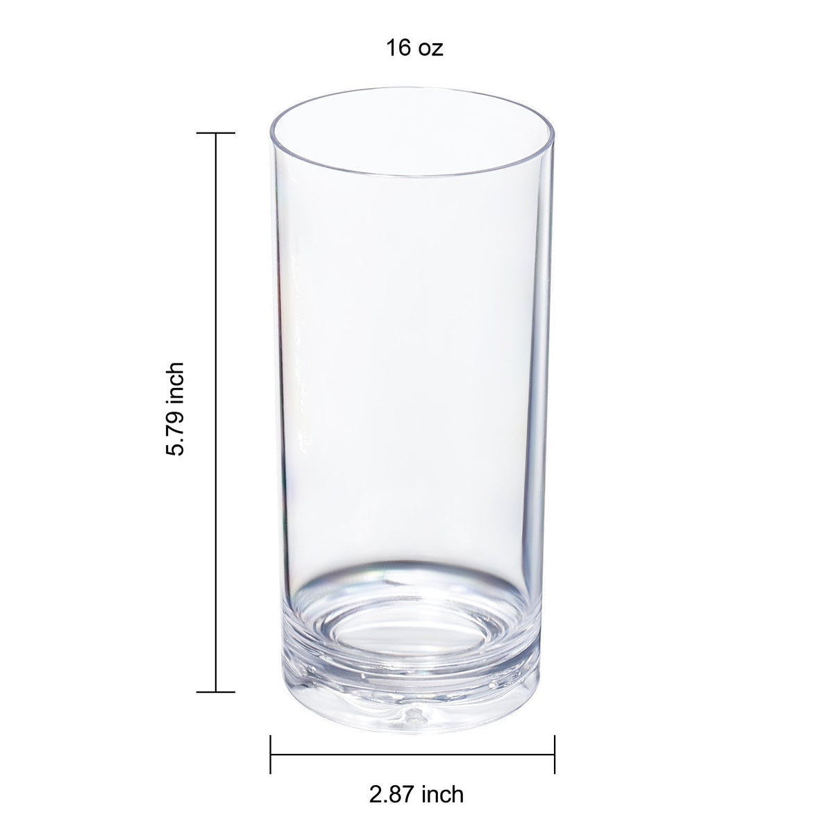 Barcelona Acrylic Highball Glassware – Clear, Set of 8
