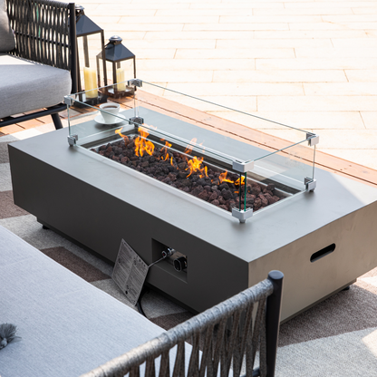 50,000 BTU Outdoor Propane Fit Pit Table with Natural Gas Conversion Kit included