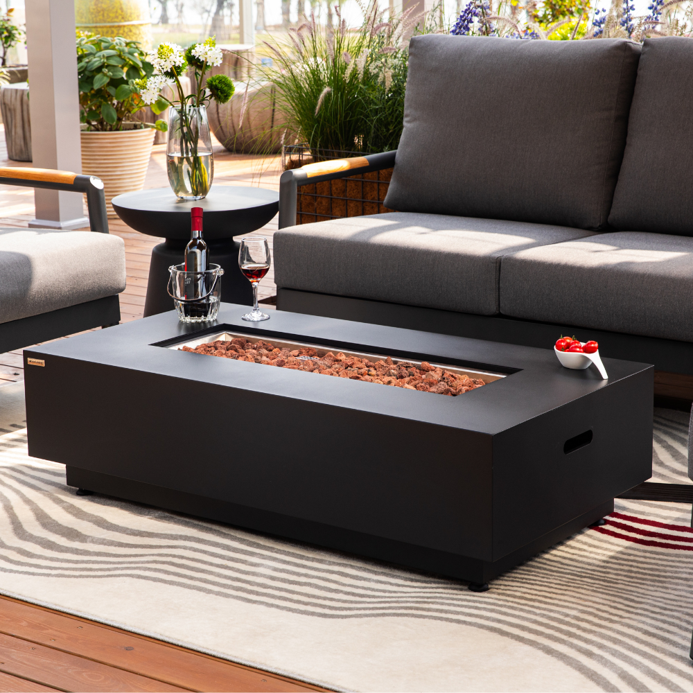 50,000 BTU Outdoor Propane Fit Pit Table with Natural Gas Conversion Kit included