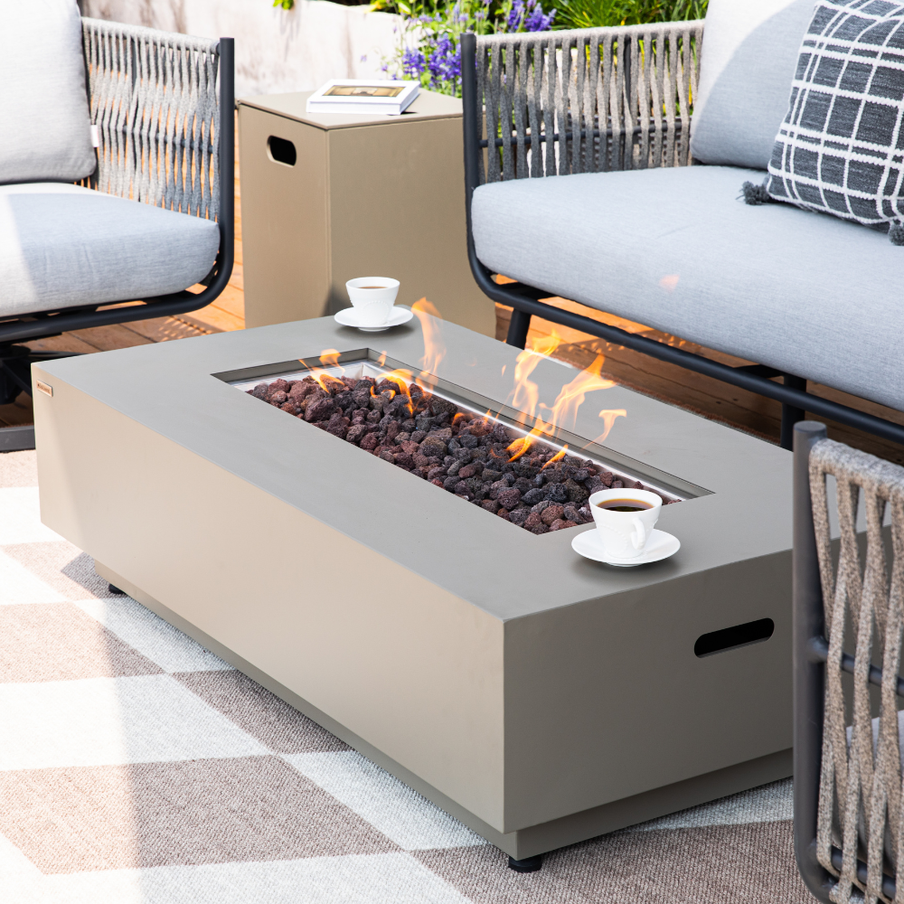 50,000 BTU Outdoor Propane Fit Pit Table with Natural Gas Conversion Kit included