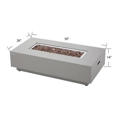 50,000 BTU Outdoor Propane Fit Pit Table with Natural Gas Conversion Kit included