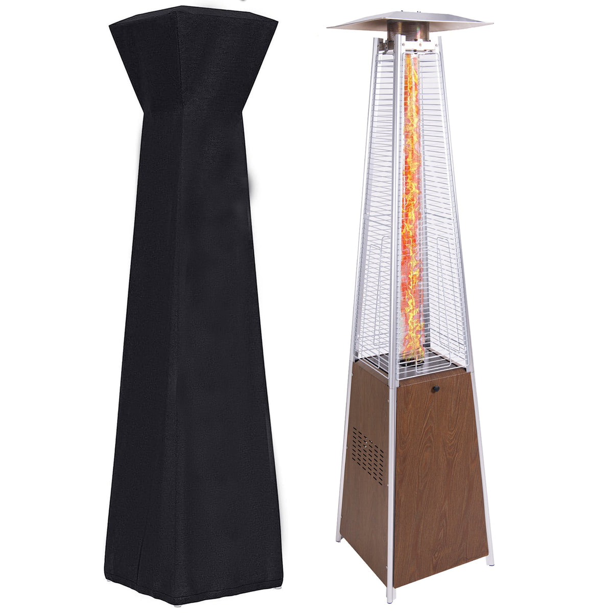 48,000 BTU Stainless Steel Pyramid Propane Patio Heater