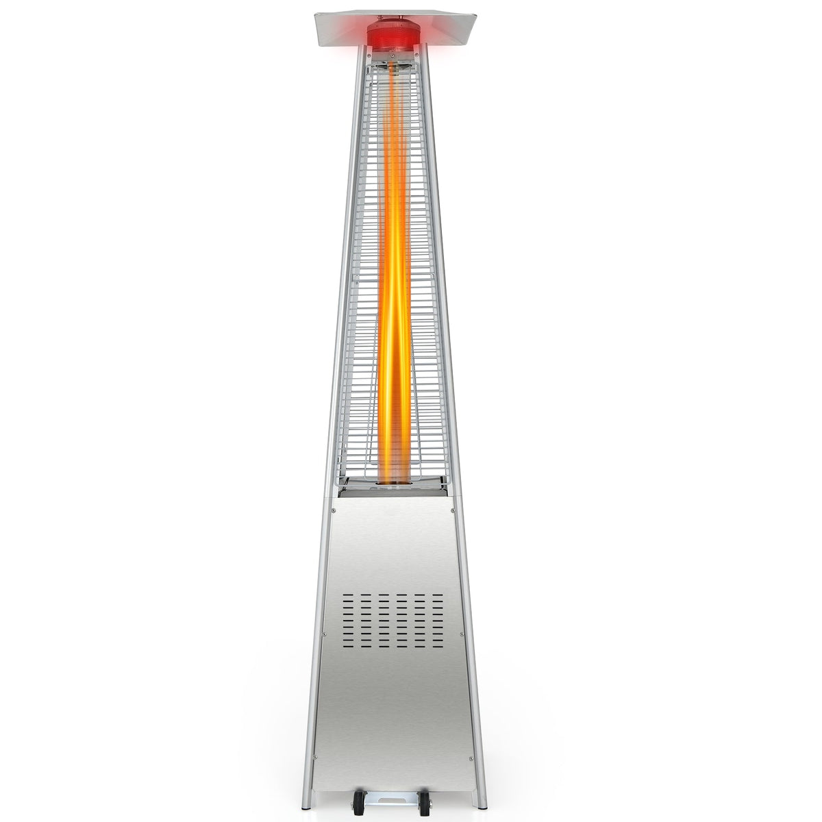 DirectDeals 42,000 BTU Pyramid Patio Heater with Glass Flame Tube - Lavista Moderna