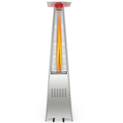 DirectDeals 42,000 BTU Pyramid Patio Heater with Glass Flame Tube - Lavista Moderna
