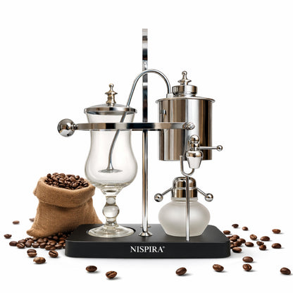 Nispira Vintage Belgian Syphon Coffee Maker – Silver