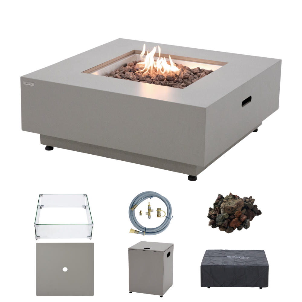 50,000 BTU Outdoor Propane Fit Pit Table with Natural Gas Conversion Kit included