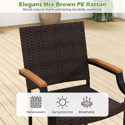 9PCS Patio Dining Set W/79'' Rectangular Dining Table & 8