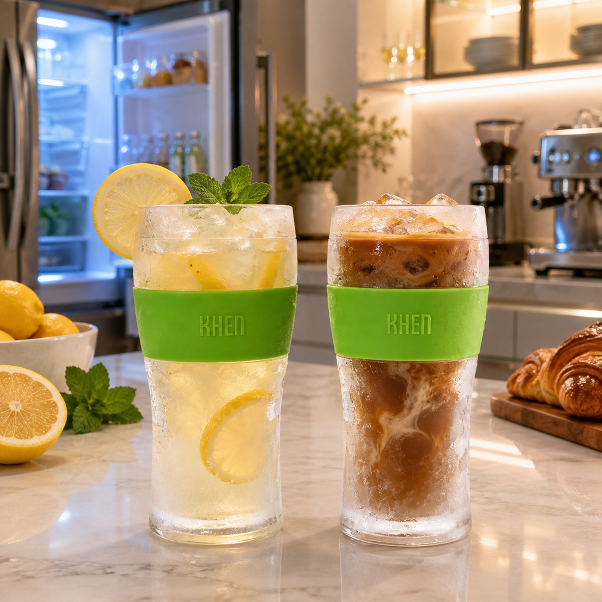 Barcelona Acrylic Cooling Beer Glassware – Set of 2