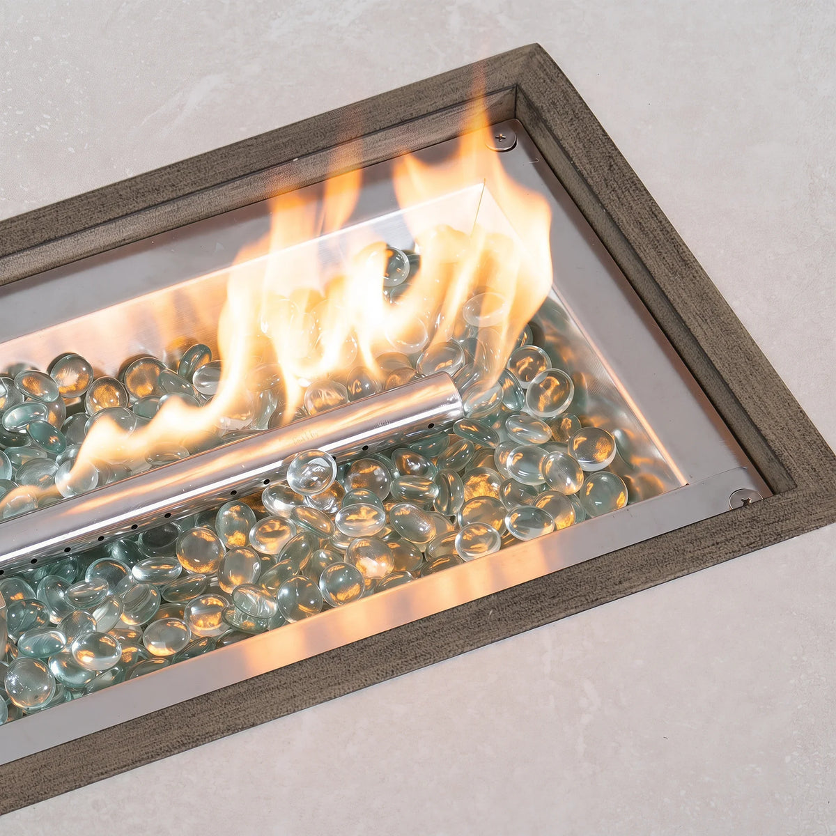 Marindo Patio 56.5'' Propane Smokeless Rectangular Fire Pit Table