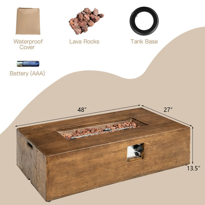 DirectDeals 48-Inch Outdoor Gas Fire Pit Table