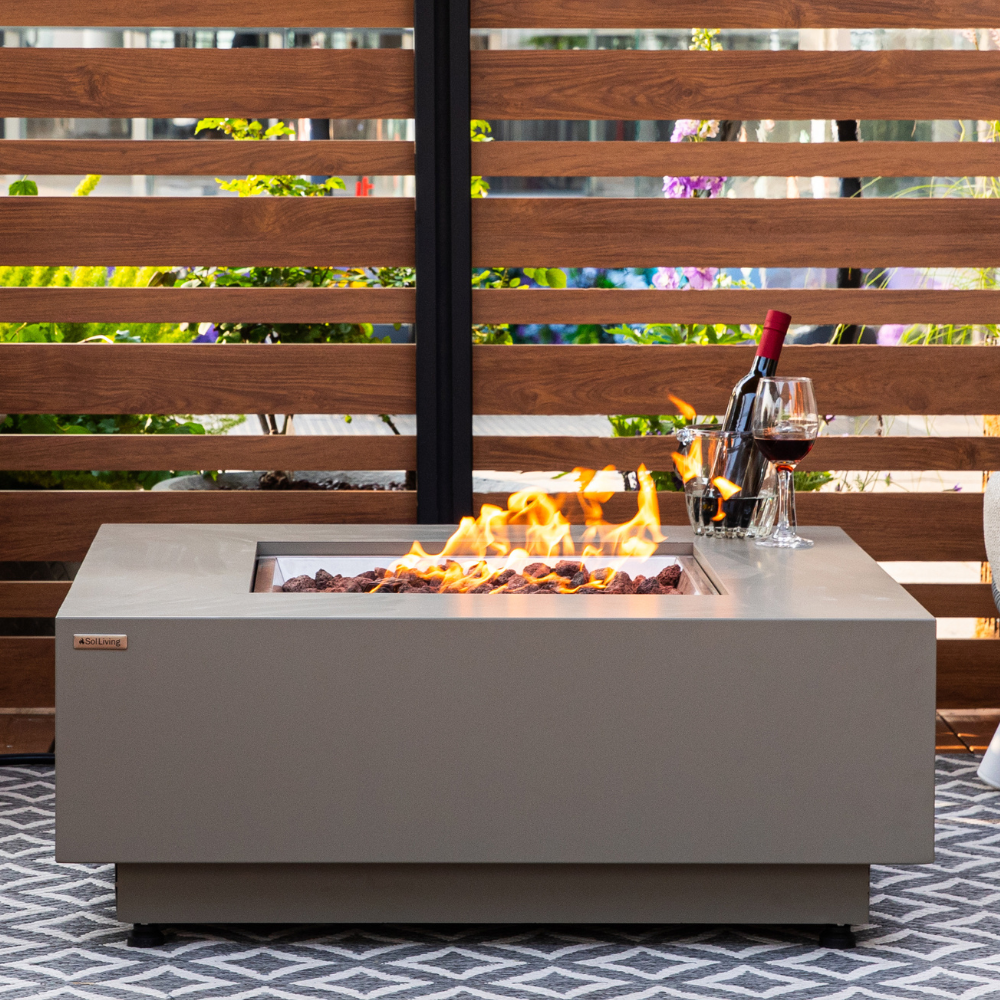 50,000 BTU Outdoor Propane Fit Pit Table with Natural Gas Conversion Kit included