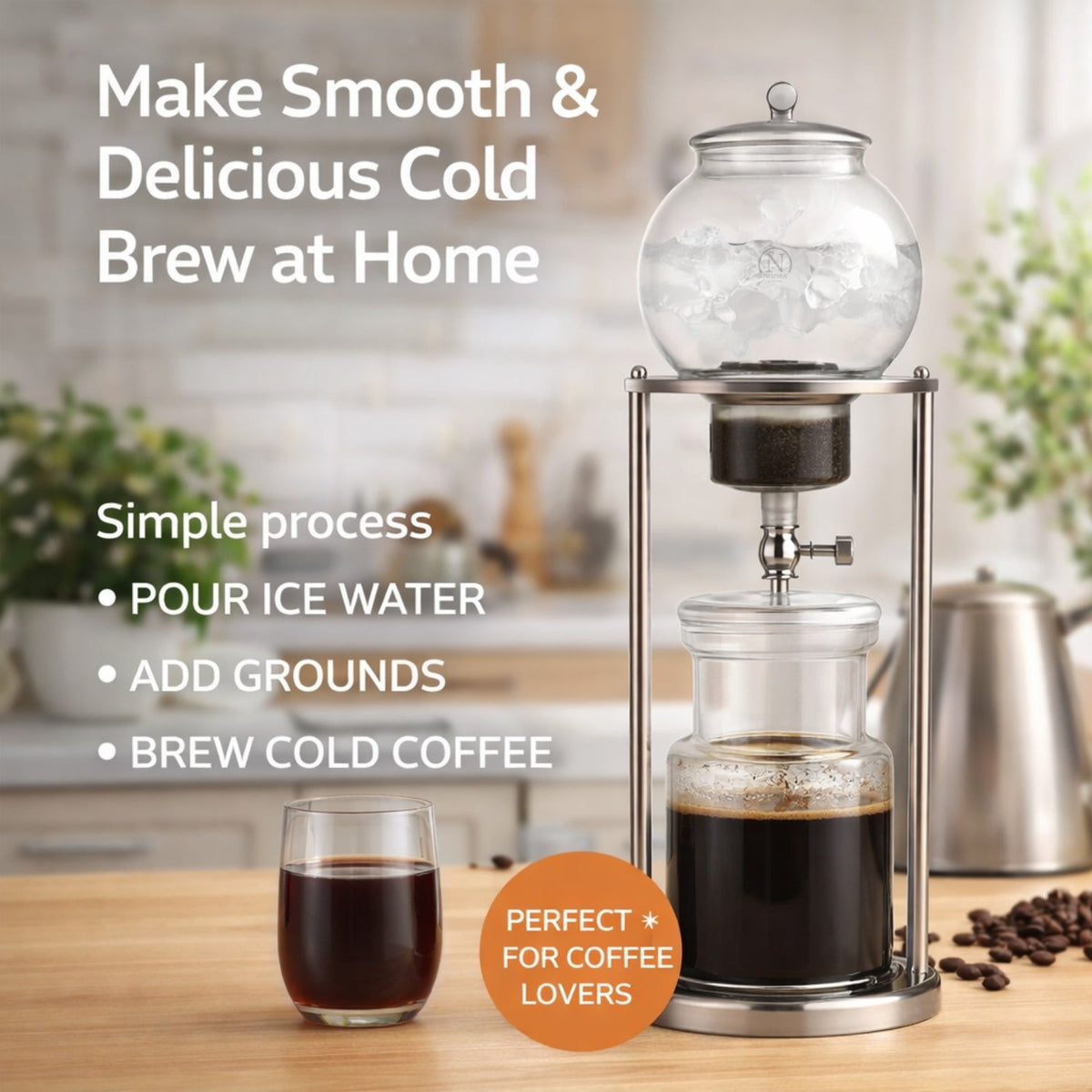 Nispira Luxury 1000 mL Ice Cold Brew Coffee Dripper