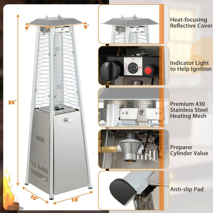 DirectDeals 10,000 BTU Stainless Steel Portable Tabletop Patio Heater