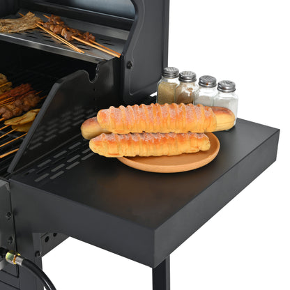 4-Burner Gas Grill & Griddle Combo with Pizza Pan – 49,200 BTU