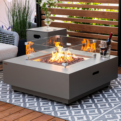 50,000 BTU Outdoor Propane Fit Pit Table with Natural Gas Conversion Kit included