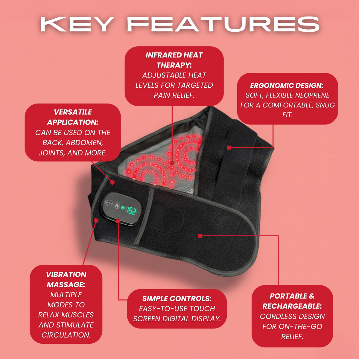 Therasage TheraBelt Red &amp; Near-Infrared Wellness Belt