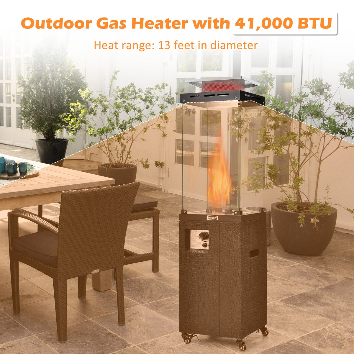 DirectDeals 41,000 BTU Outdoor Propane Patio Heater