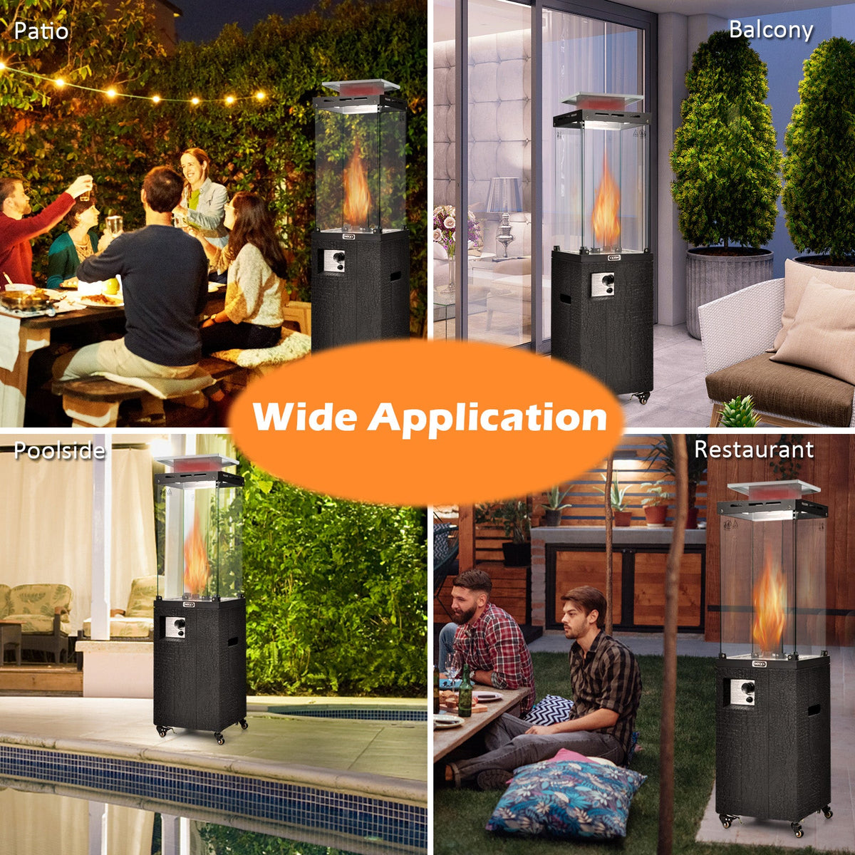 DirectDeals 41,000 BTU Outdoor Propane Patio Heater
