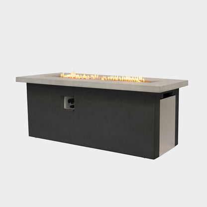 60 inch Dark Grey Rectangular Propane Fire Pit Table
