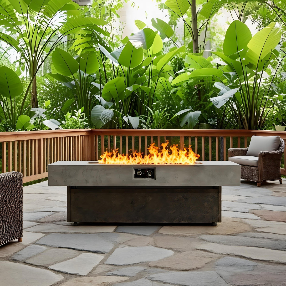 Adjustable-Height Tabletop Propane Fire Pits - 50,000 BTU