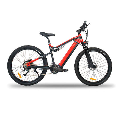 Sivrock 500W Full-Suspension Electric Mountain Bike - Red