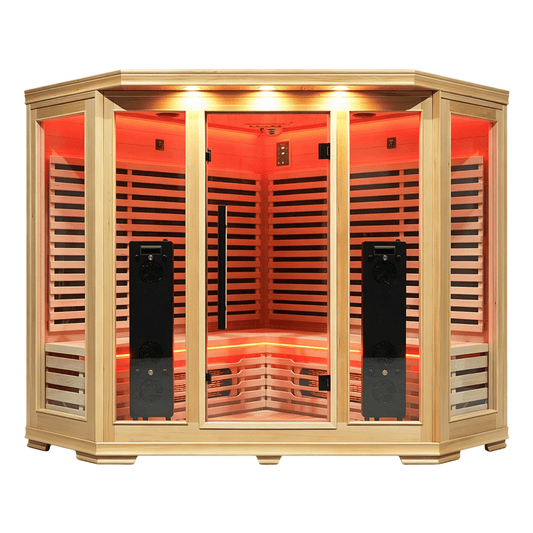 Blisspod Vienna RED Deluxe 4–5 Person Full Spectrum Infrared Sauna - Lavista Moderna