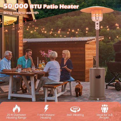 DirectDeals 50,000 BTU Propane Patio Heater with Round Table