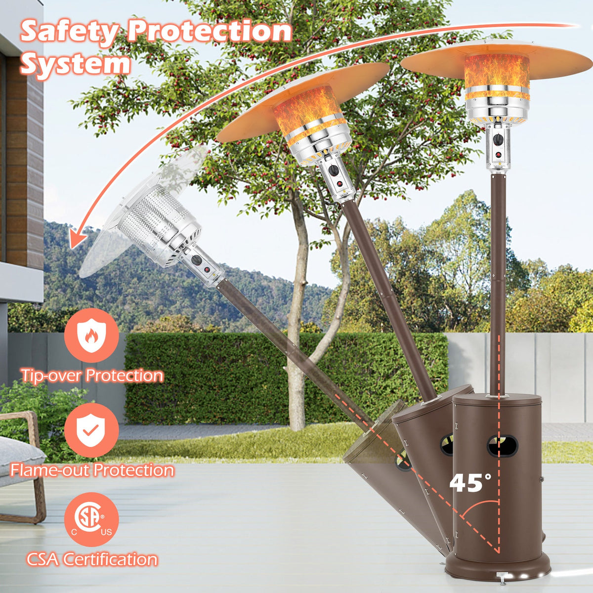 DirectDeals 50,000 BTU Propane Patio Heater with Round Table