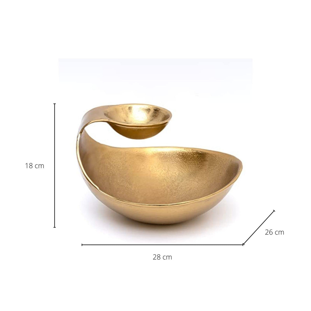 Gold Brass Tiered Chip &amp; Dip Serving Set