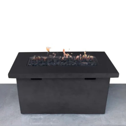 Outdoor Fiber-Reinforced Concrete Propane Fire Pit Table
